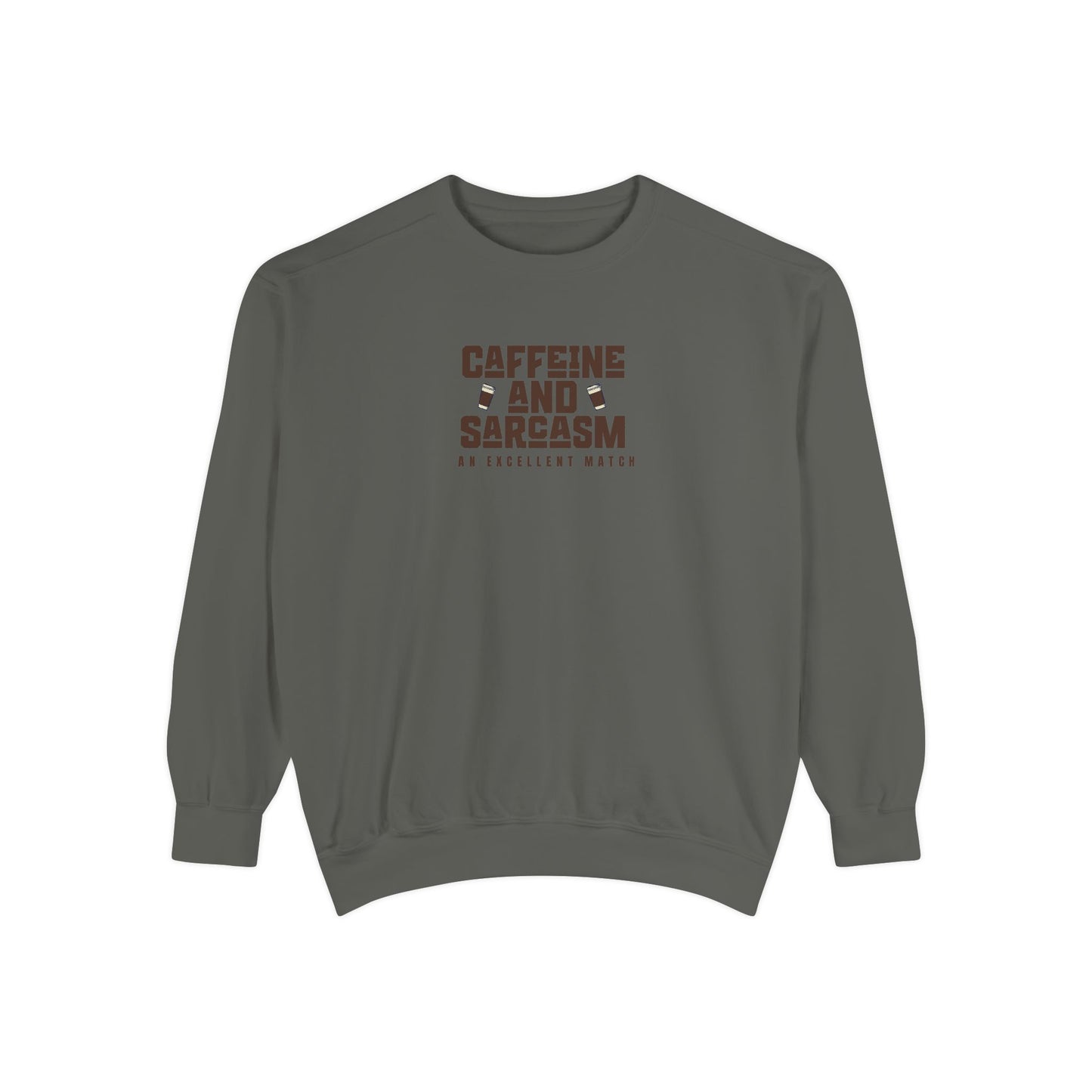 Caffeine and Sarcasm Sweatshirt – Perfect Gift for Coffee Lovers