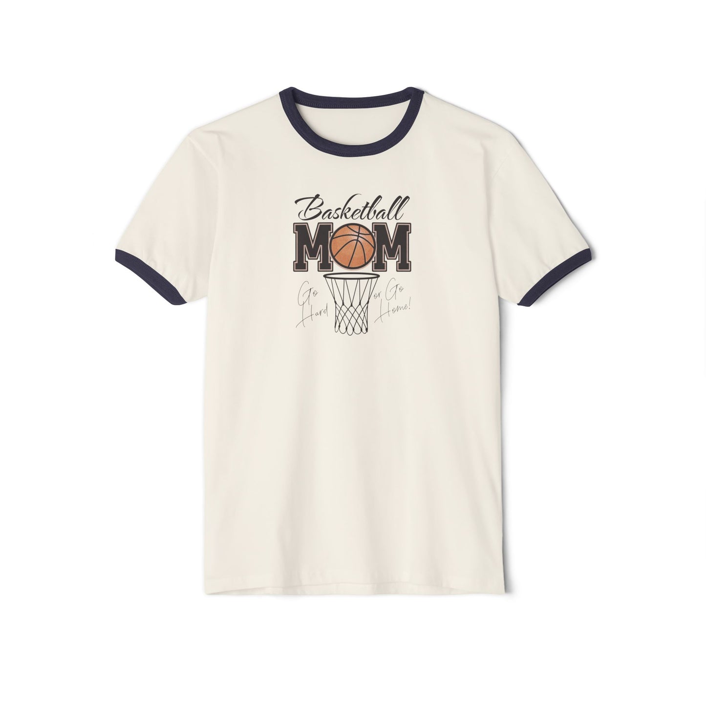 Basketball Mom Unisex Cotton Ringer T-Shirt