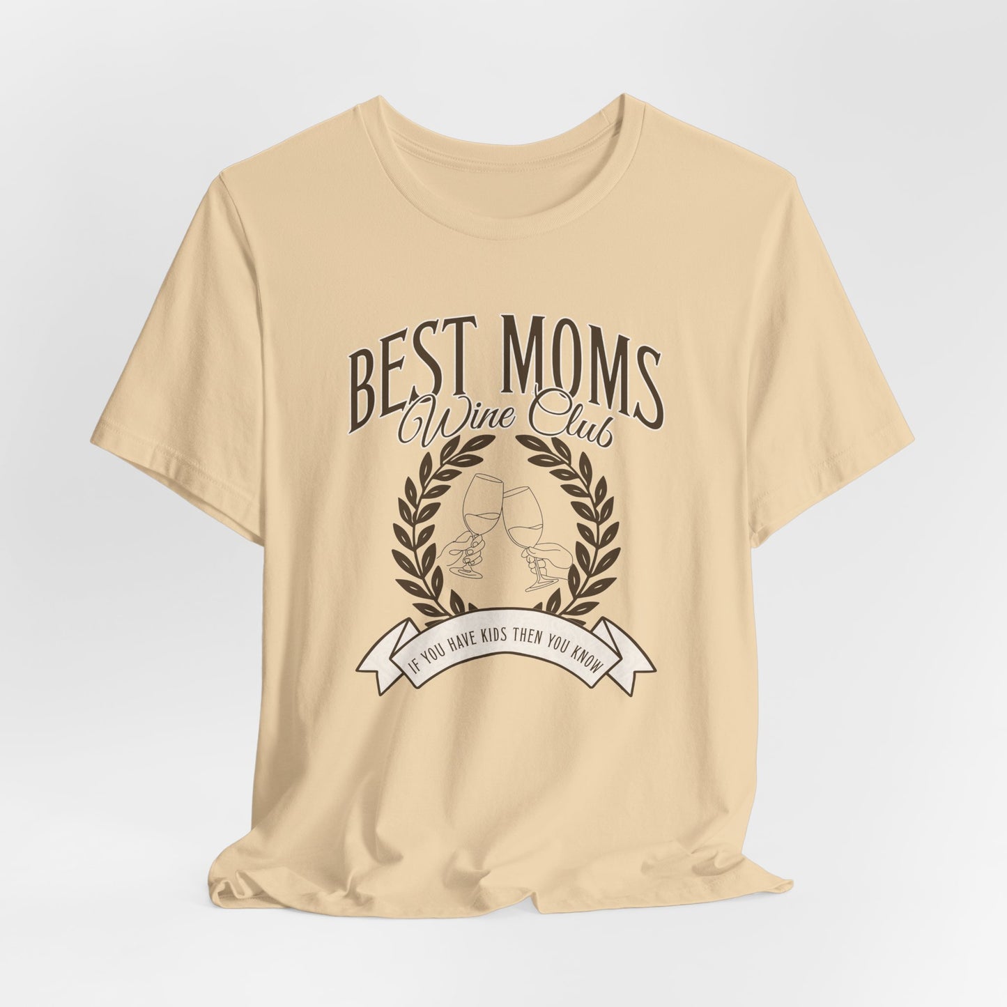 Best Moms Wine Club Tee - Unisex Short Sleeve T-Shirt for Wine Lovers