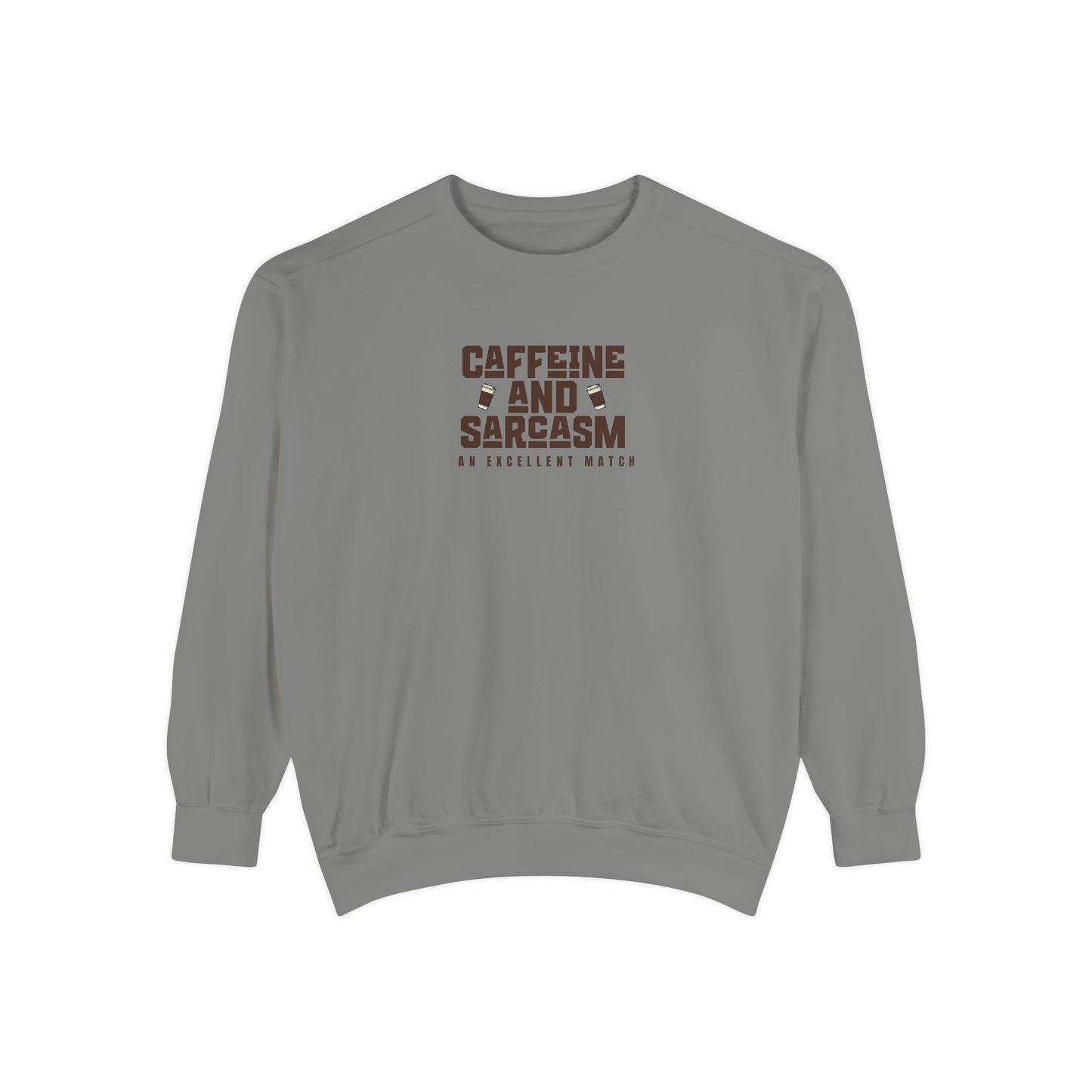 Caffeine and Sarcasm Sweatshirt – Perfect Gift for Coffee Lovers