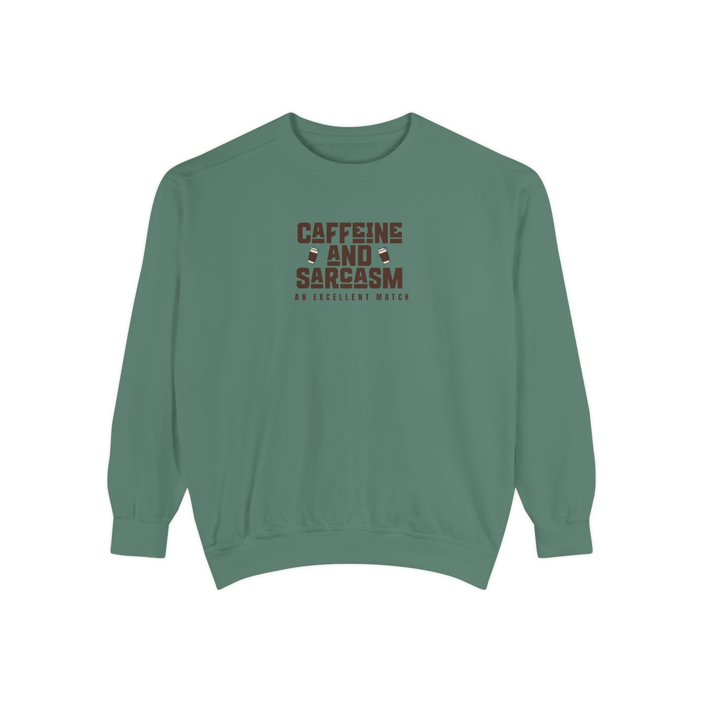 Caffeine and Sarcasm Sweatshirt – Perfect Gift for Coffee Lovers