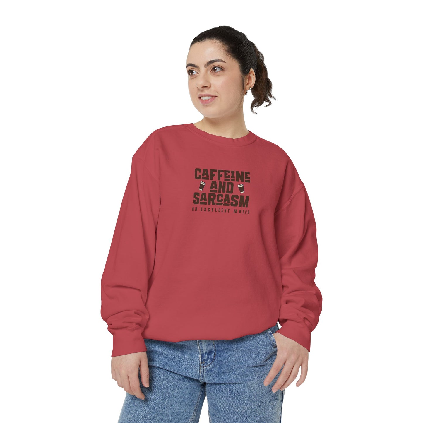 Caffeine and Sarcasm Sweatshirt – Perfect Gift for Coffee Lovers
