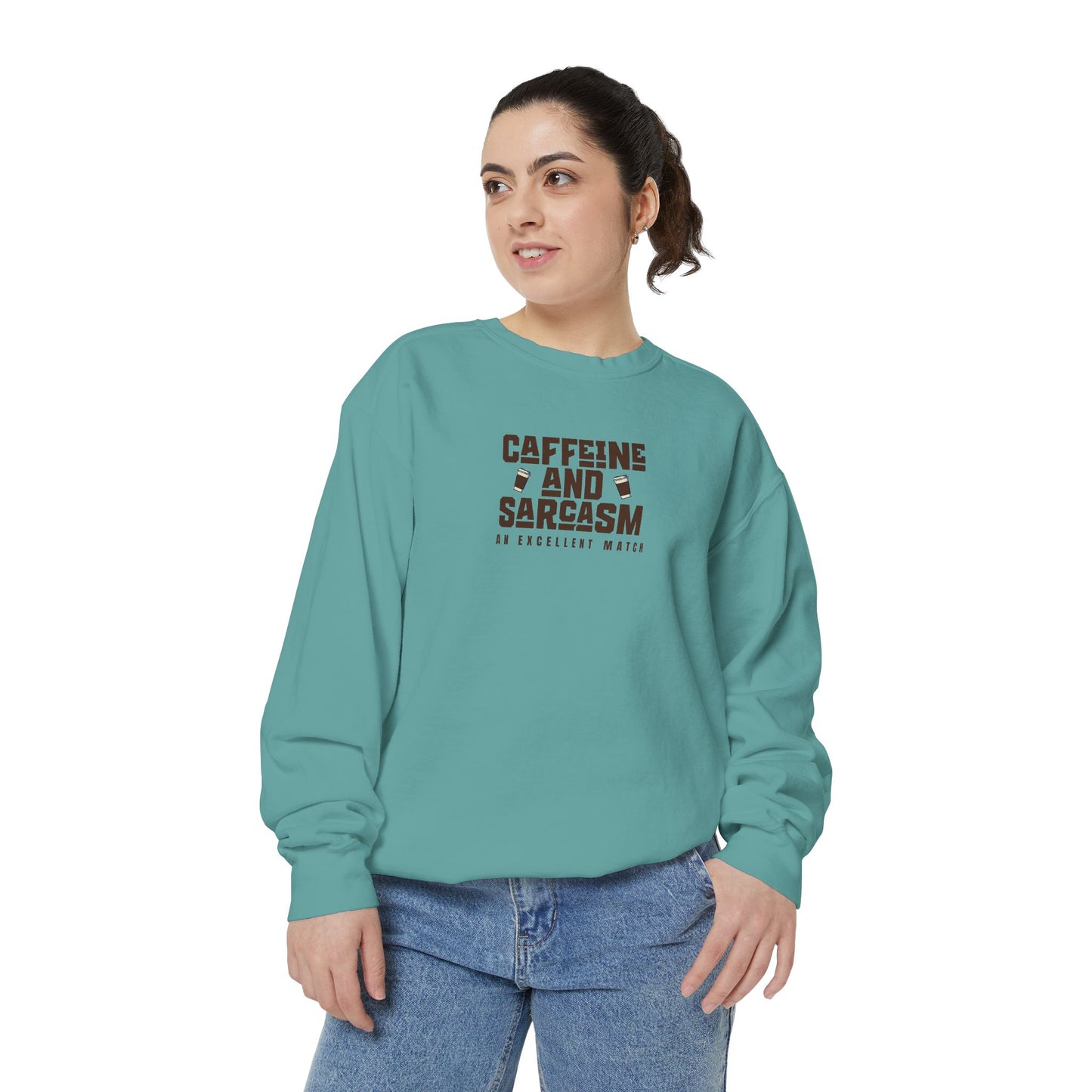 Caffeine and Sarcasm Sweatshirt – Perfect Gift for Coffee Lovers