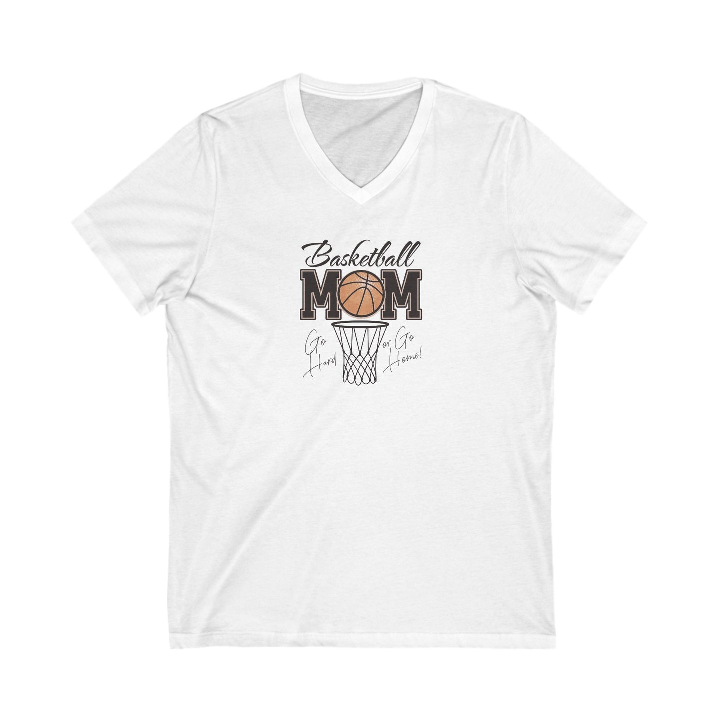 Basketball Mom V-Neck Tee - Perfect for Game Days & Celebrations