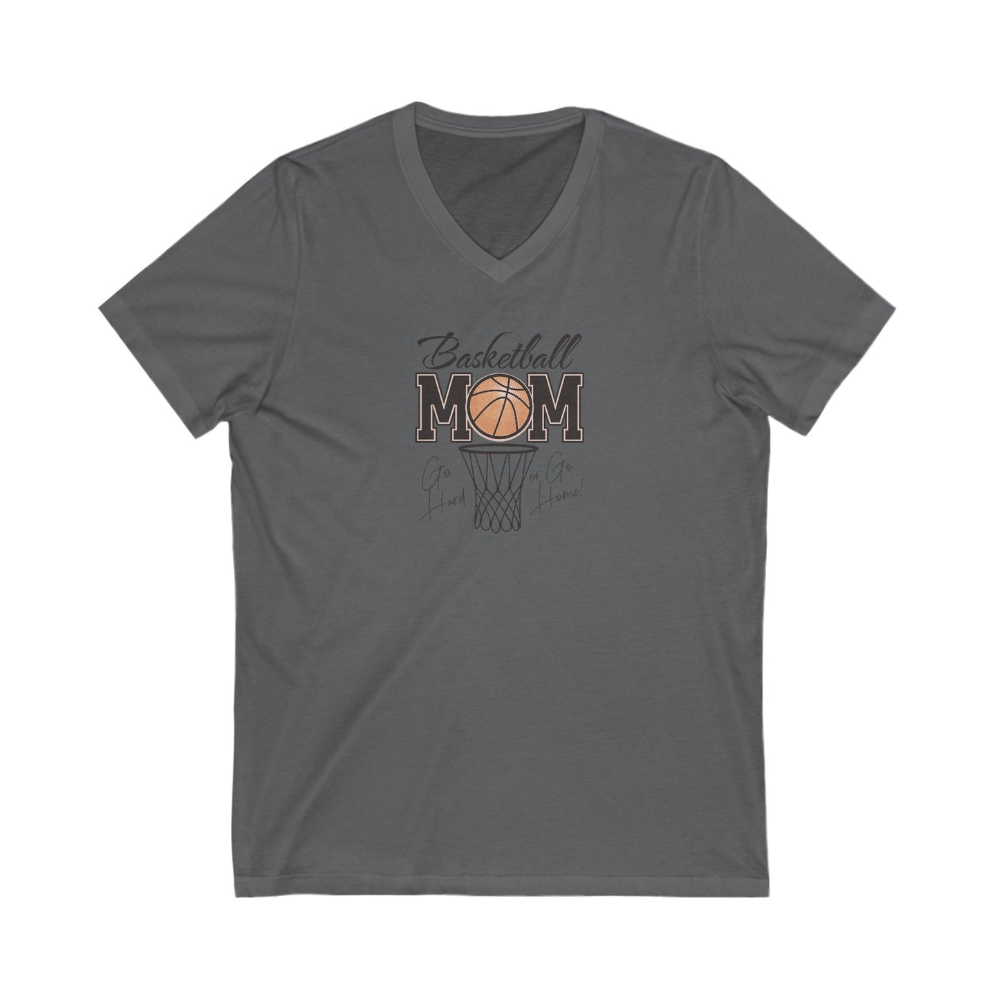 Basketball Mom V-Neck Tee - Perfect for Game Days & Celebrations