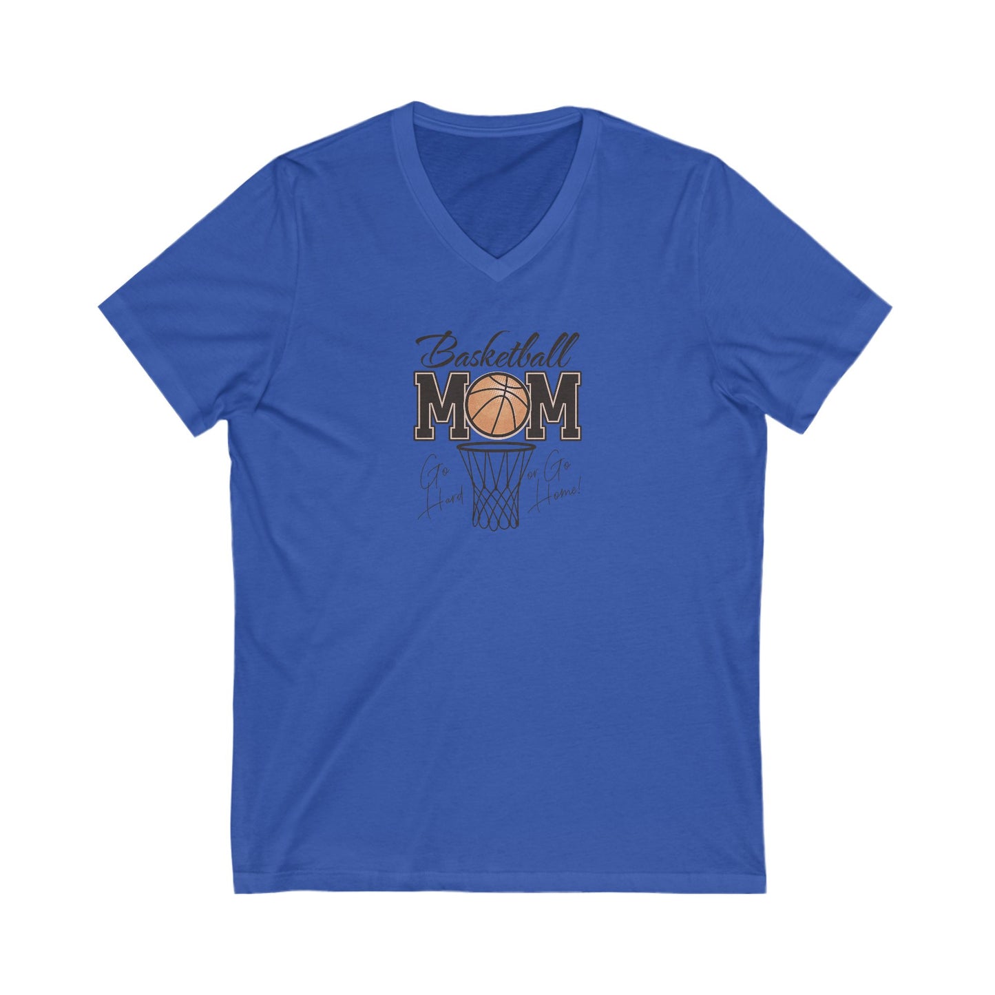 Basketball Mom V-Neck Tee - Perfect for Game Days & Celebrations