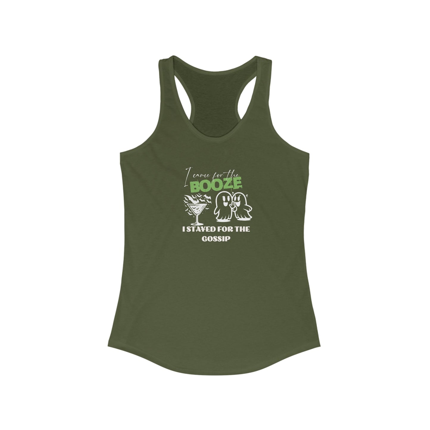 Booze Themed Women's Racerback Tank Top, Summer Essential, Party Wear, Workout Gear, Gift for Her