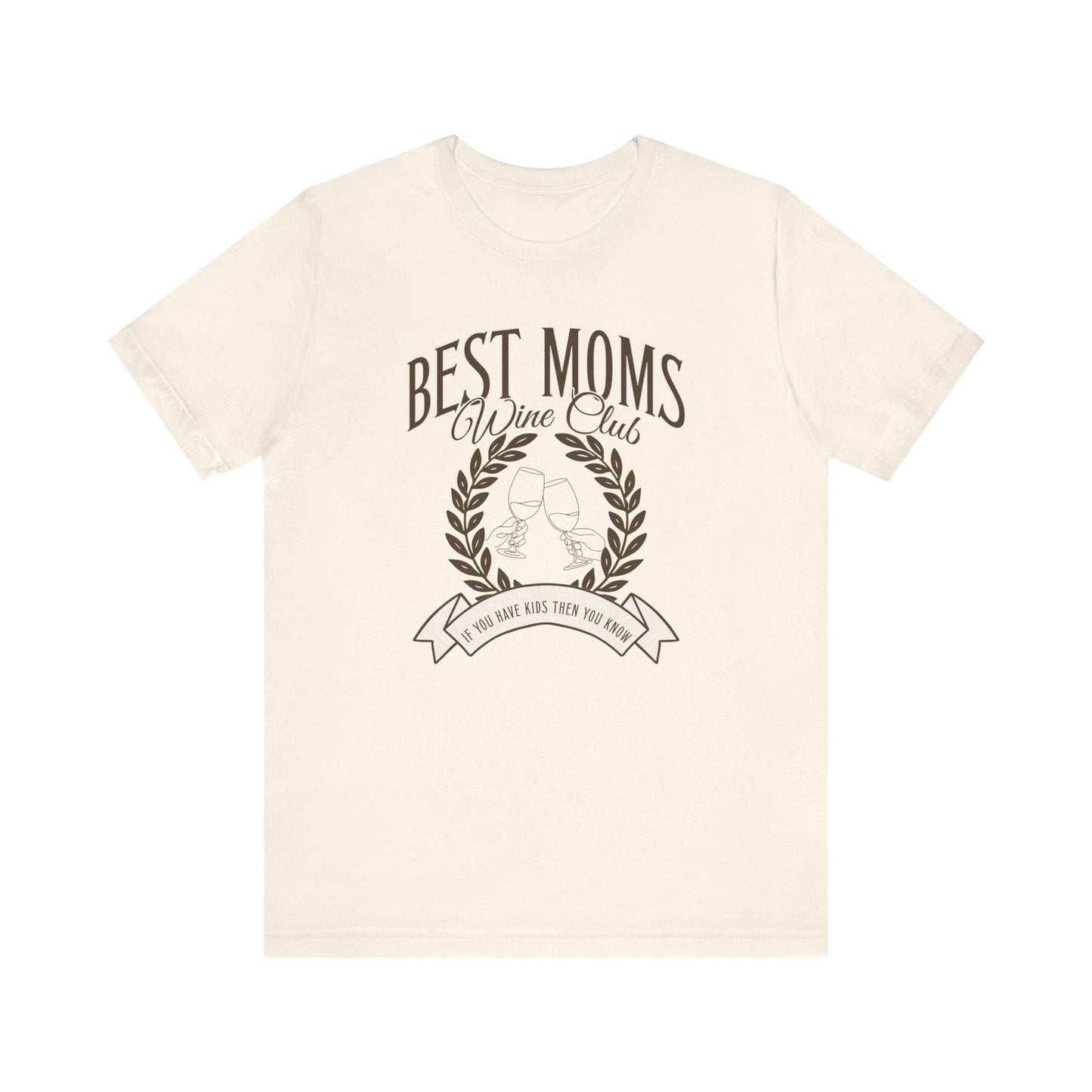 Best Moms Wine Club Tee - Unisex Short Sleeve T-Shirt for Wine Lovers