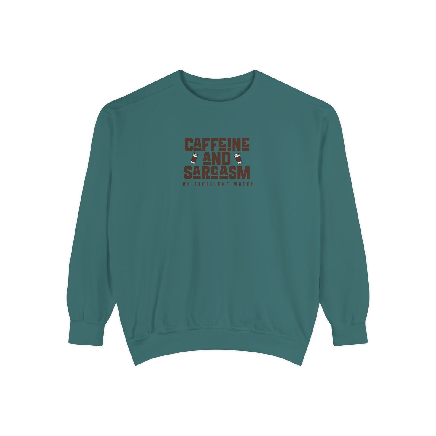 Caffeine and Sarcasm Sweatshirt – Perfect Gift for Coffee Lovers