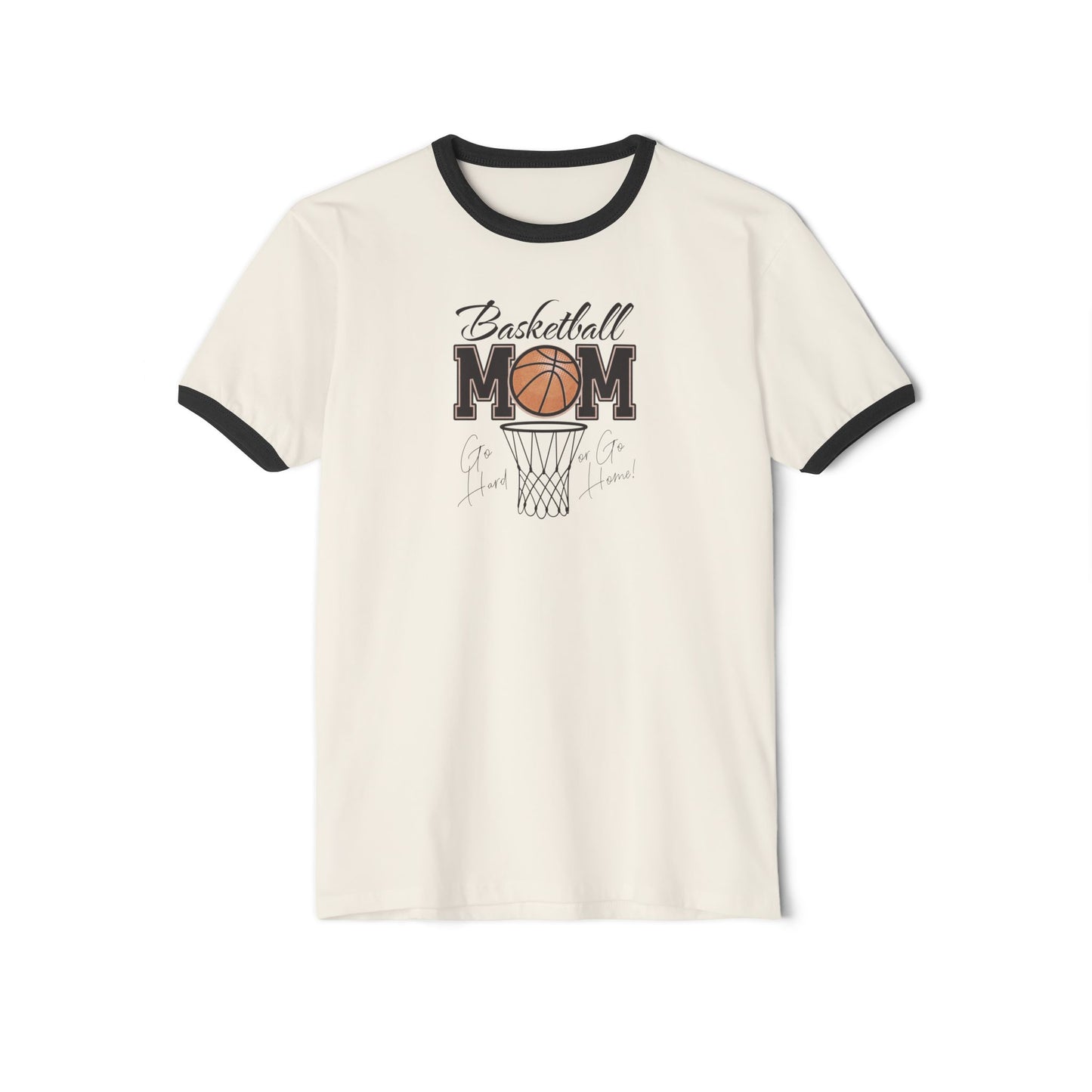 Basketball Mom Unisex Cotton Ringer T-Shirt