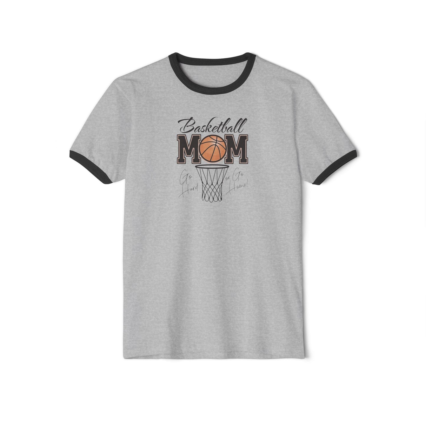 Basketball Mom Unisex Cotton Ringer T-Shirt
