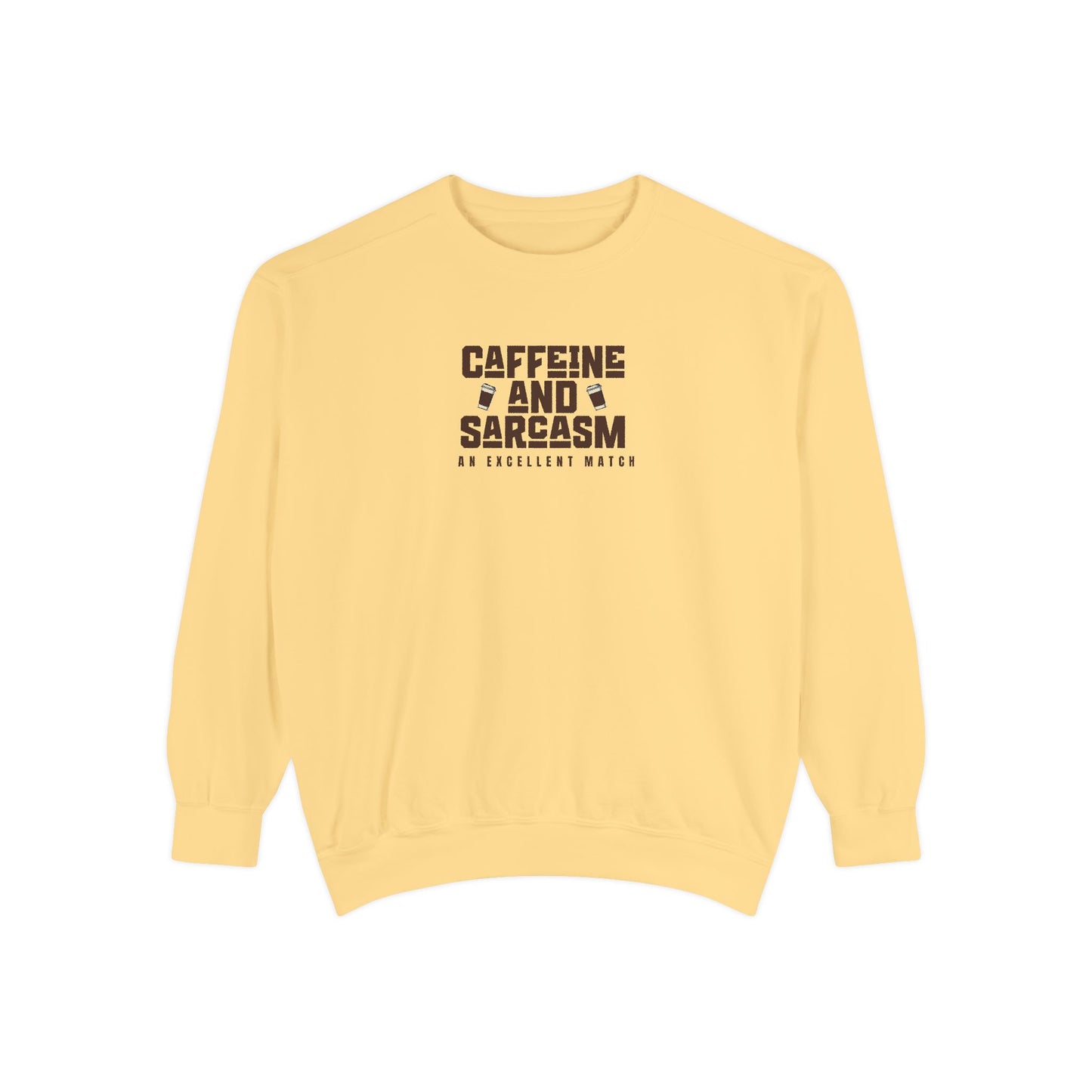 Caffeine and Sarcasm Sweatshirt – Perfect Gift for Coffee Lovers