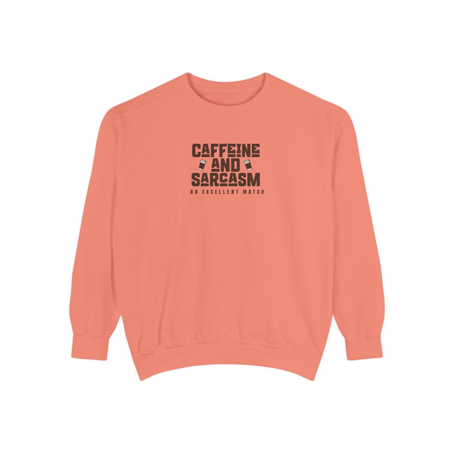 Caffeine and Sarcasm Sweatshirt – Perfect Gift for Coffee Lovers