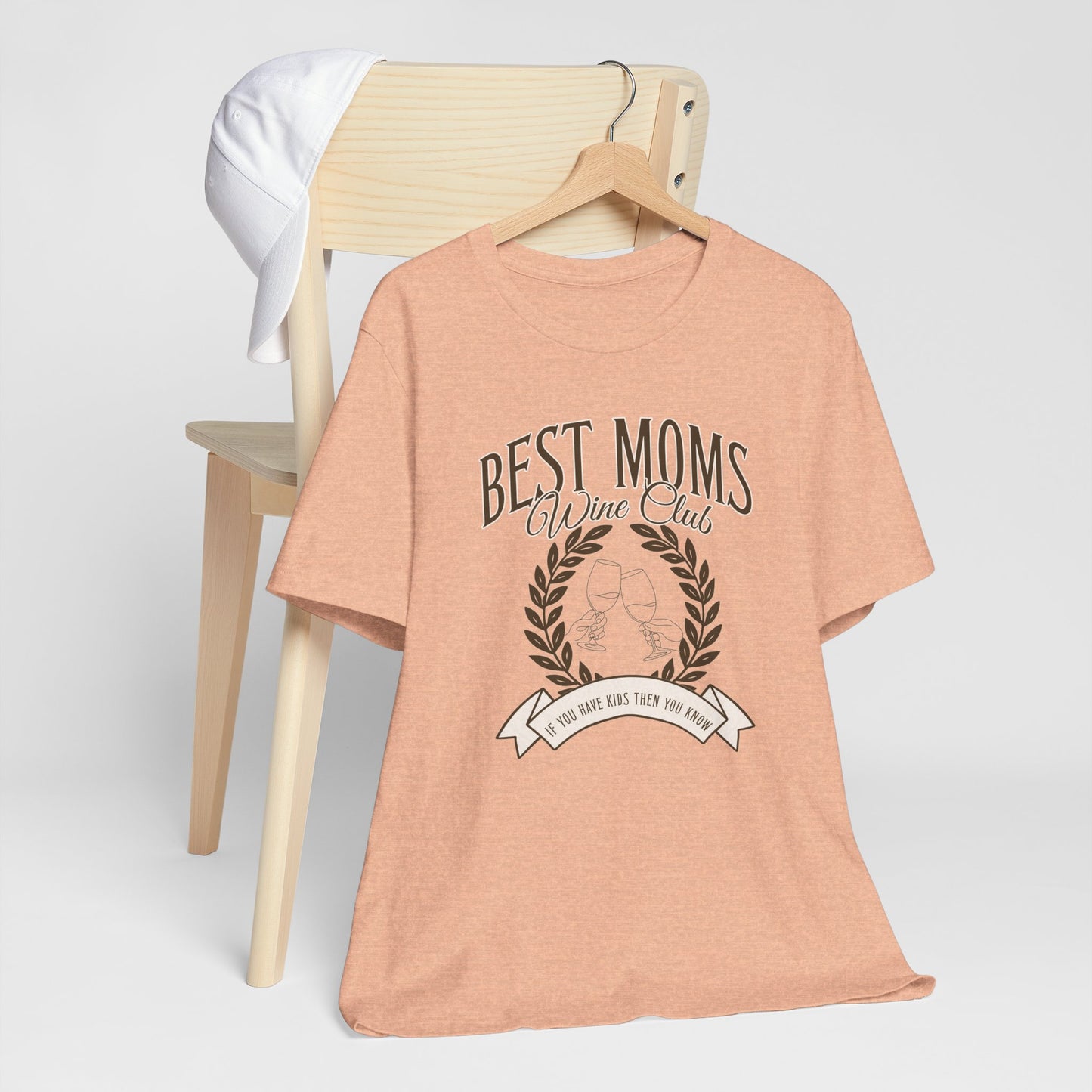 Best Moms Wine Club Tee - Unisex Short Sleeve T-Shirt for Wine Lovers