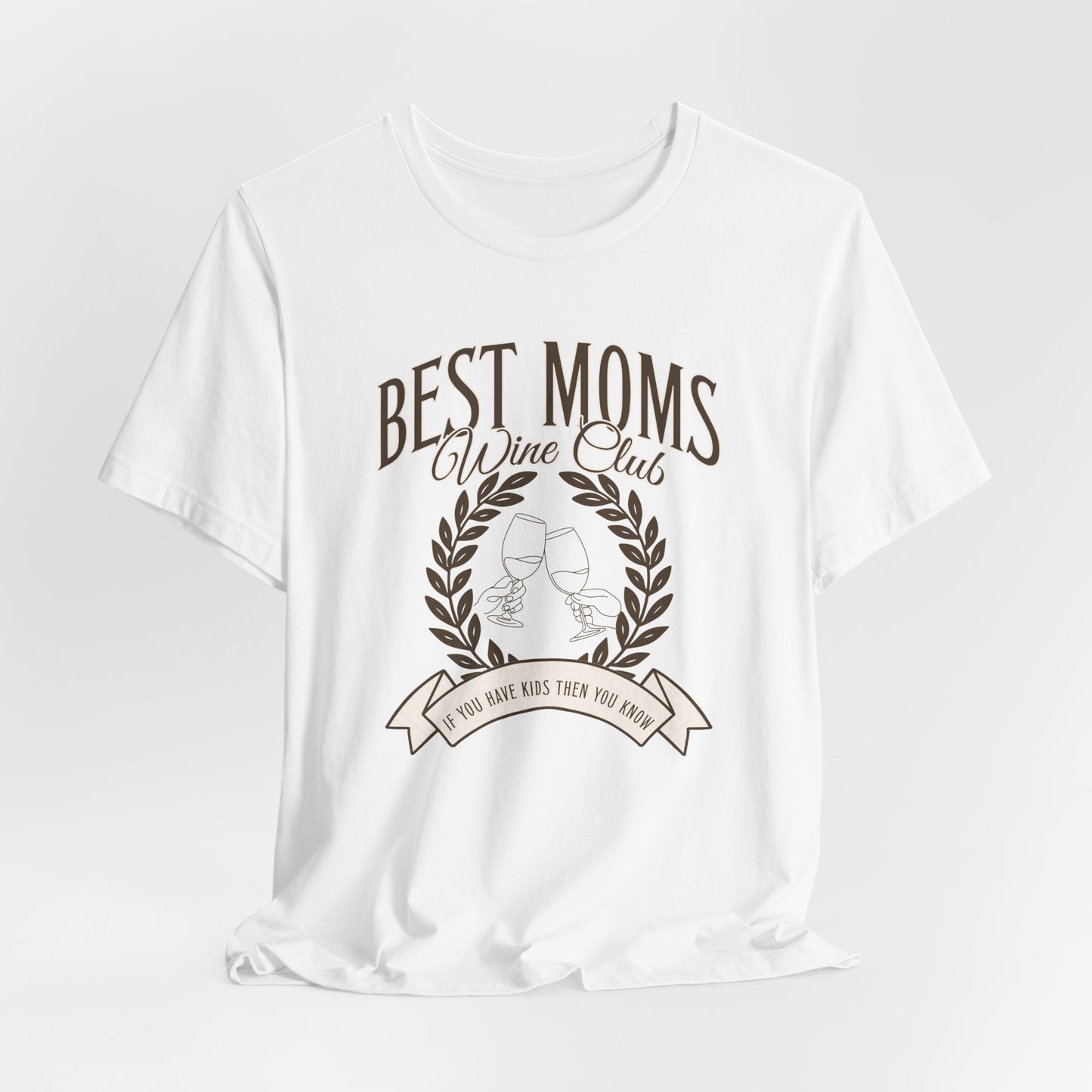 Best Moms Wine Club Tee - Unisex Short Sleeve T-Shirt for Wine Lovers