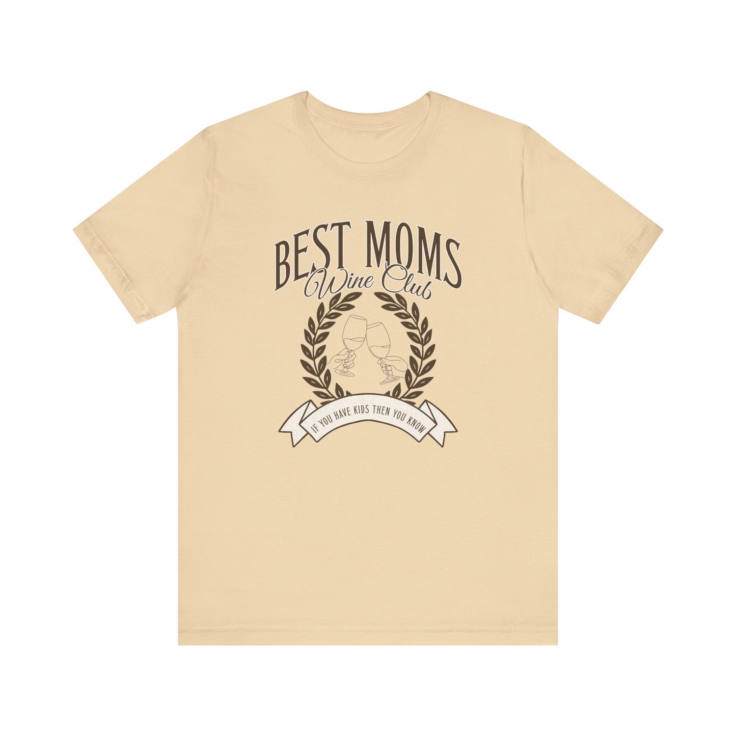 Best Moms Wine Club Tee - Unisex Short Sleeve T-Shirt for Wine Lovers