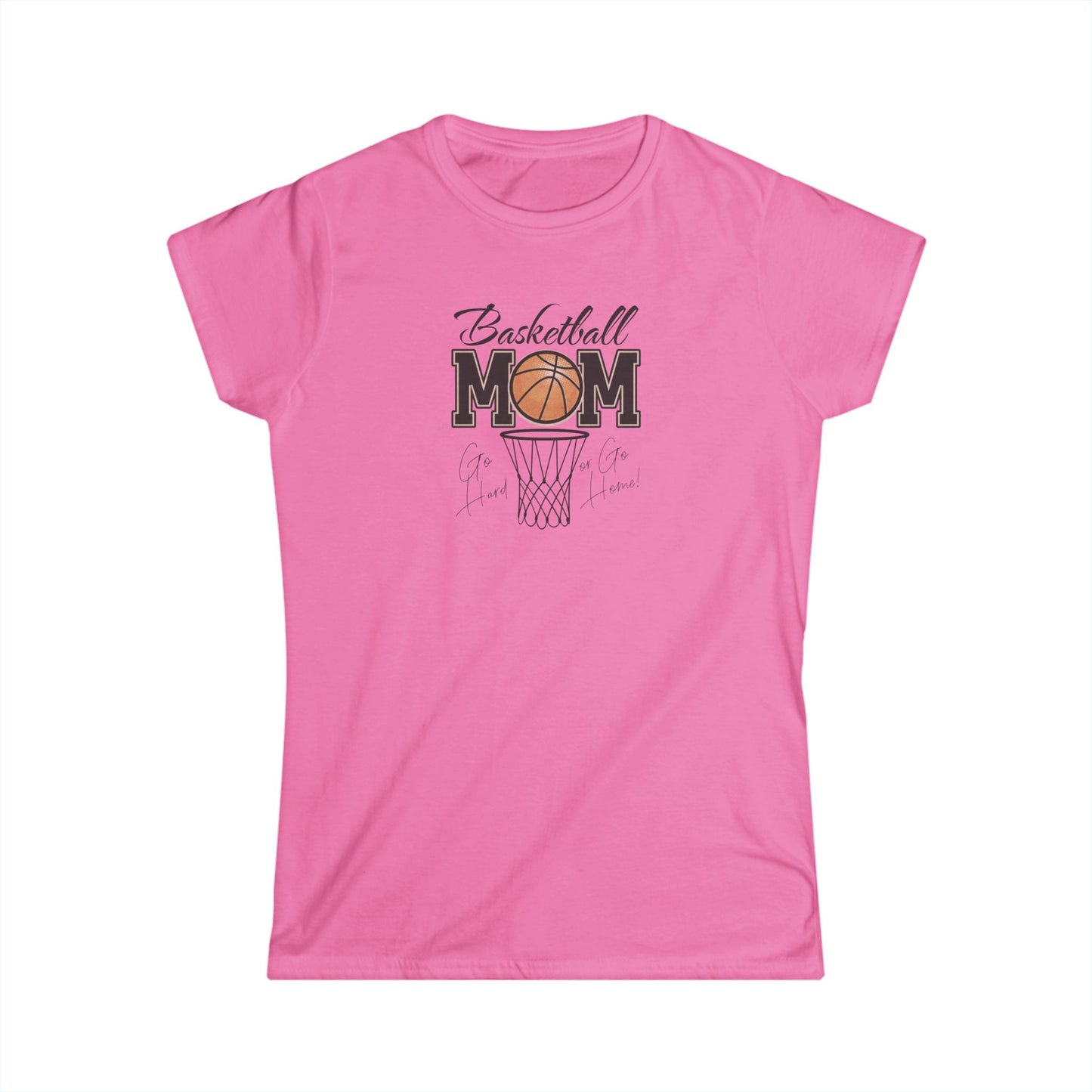 Basketball Mom Women's Softstyle Tee | Perfect Gift for Moms, Sports Lovers, Basketball Events, Mother's Day, Casual Wear