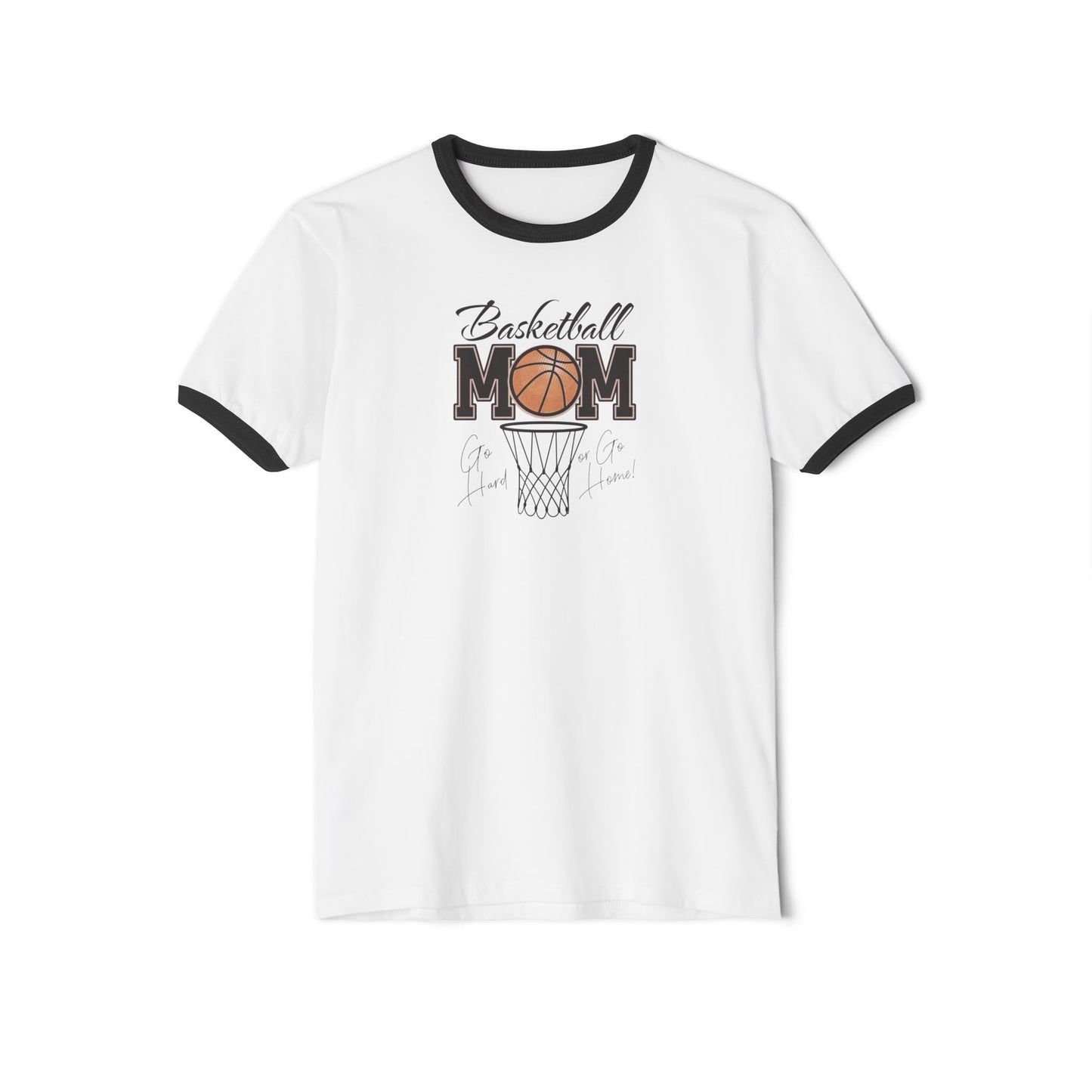 Basketball Mom Unisex Cotton Ringer T-Shirt