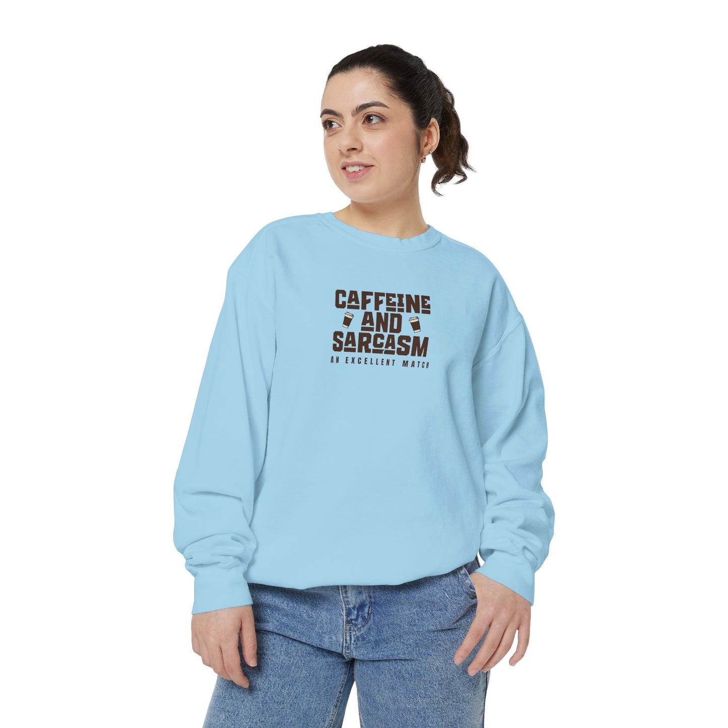 Caffeine and Sarcasm Sweatshirt – Perfect Gift for Coffee Lovers