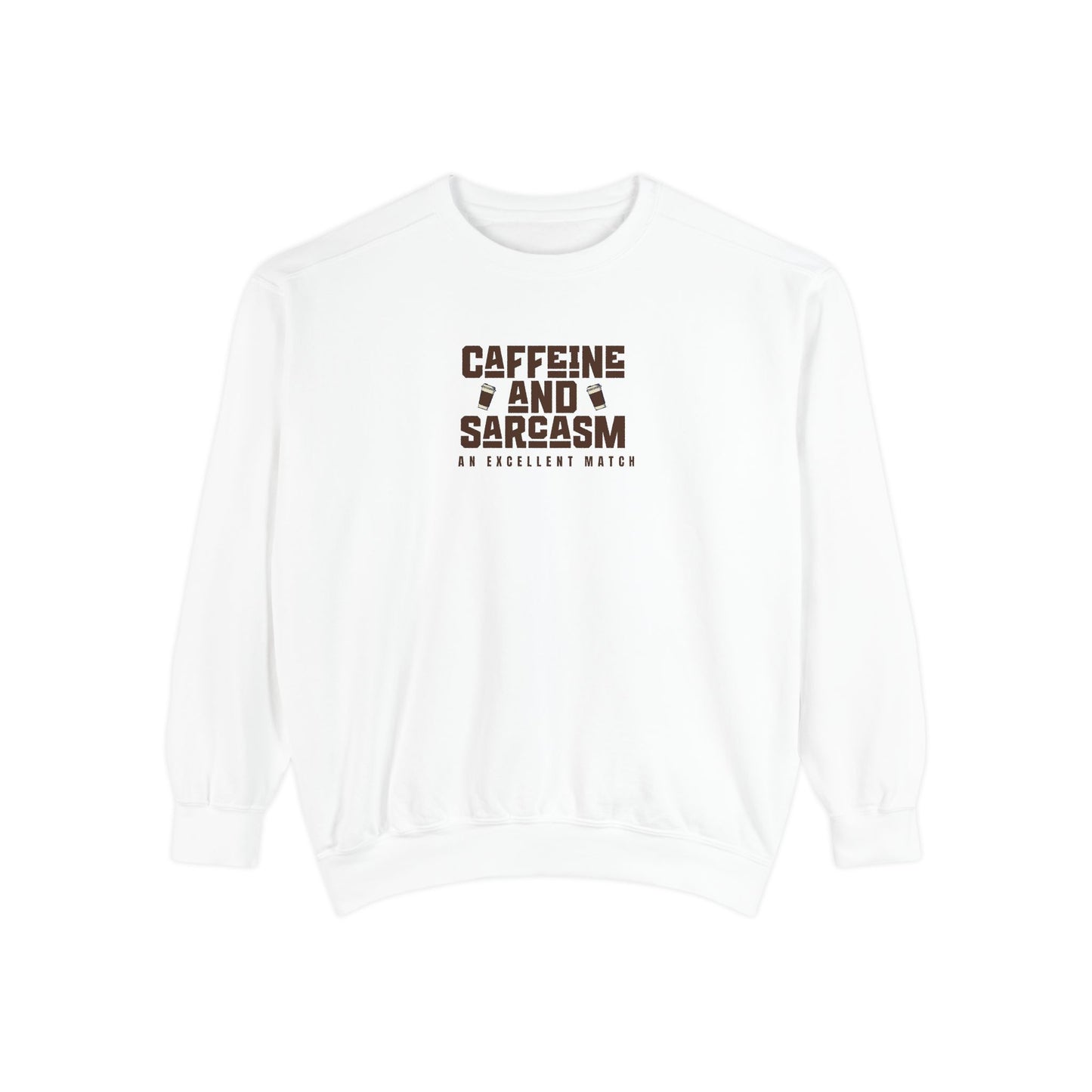 Caffeine and Sarcasm Sweatshirt – Perfect Gift for Coffee Lovers