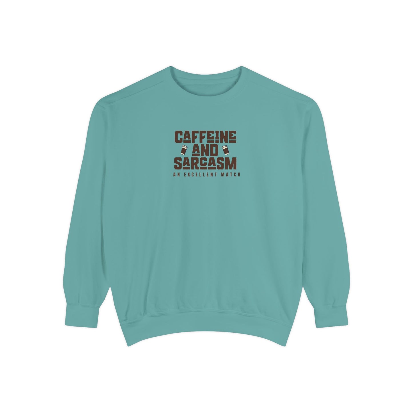 Caffeine and Sarcasm Sweatshirt – Perfect Gift for Coffee Lovers