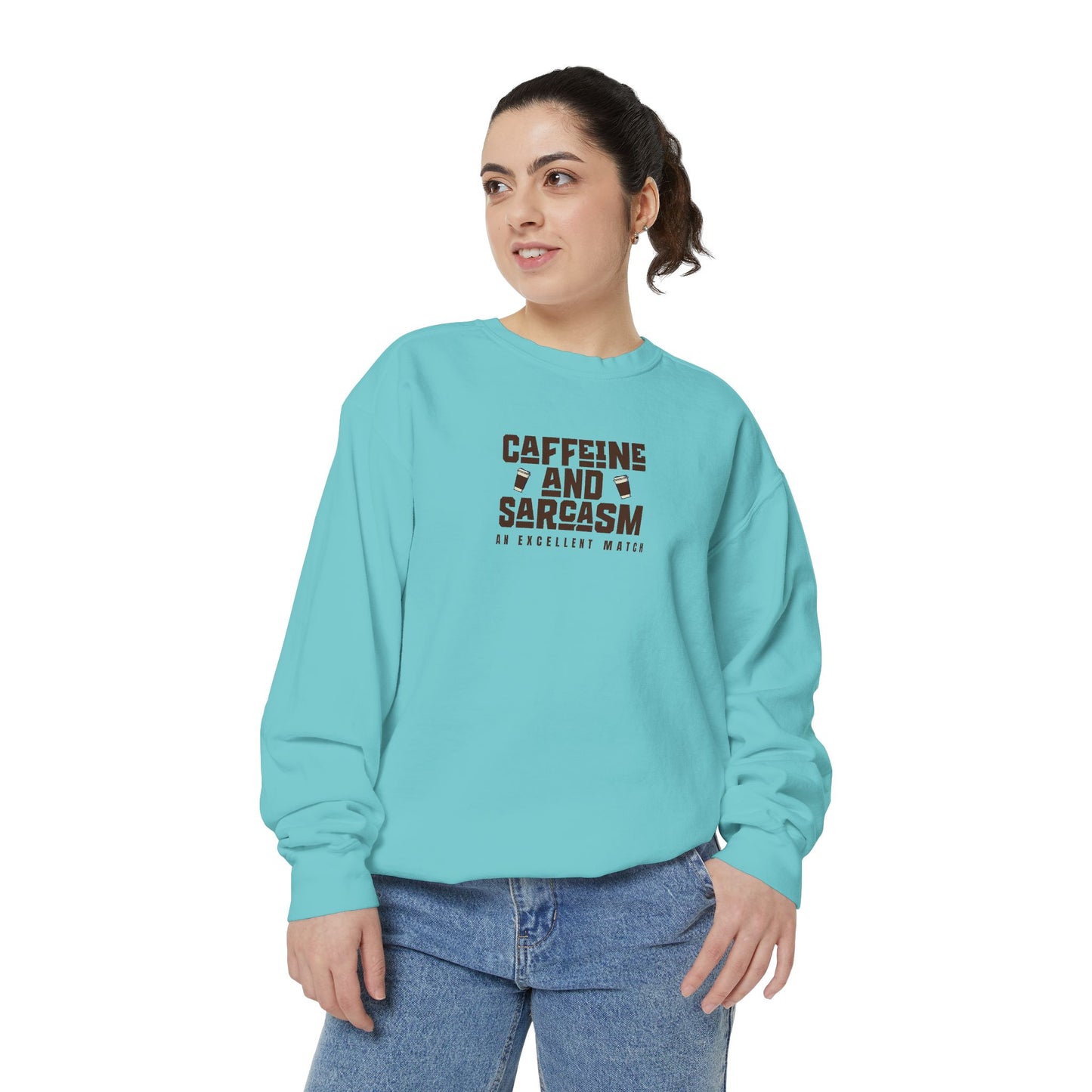 Caffeine and Sarcasm Sweatshirt – Perfect Gift for Coffee Lovers