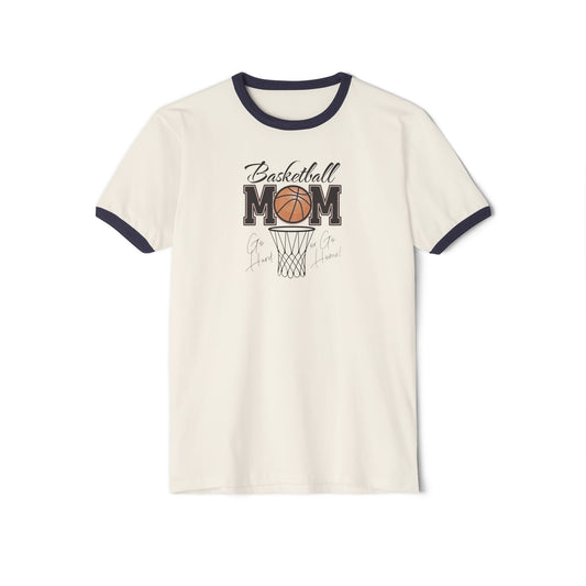 Basketball Mom Unisex Cotton Ringer T-Shirt