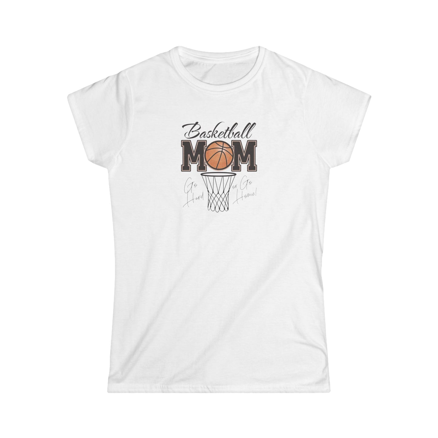 Basketball Mom Women's Softstyle Tee | Perfect Gift for Moms, Sports Lovers, Basketball Events, Mother's Day, Casual Wear