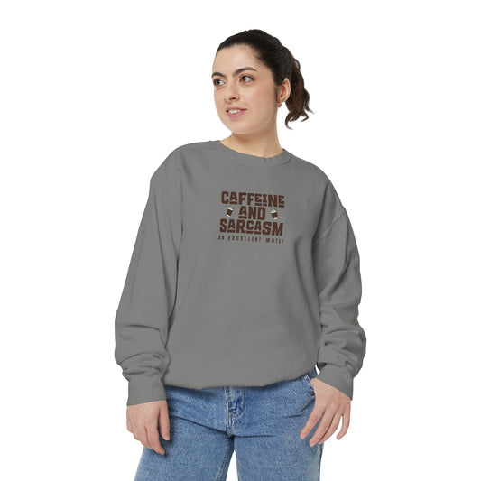 Caffeine and Sarcasm Sweatshirt – Perfect Gift for Coffee Lovers