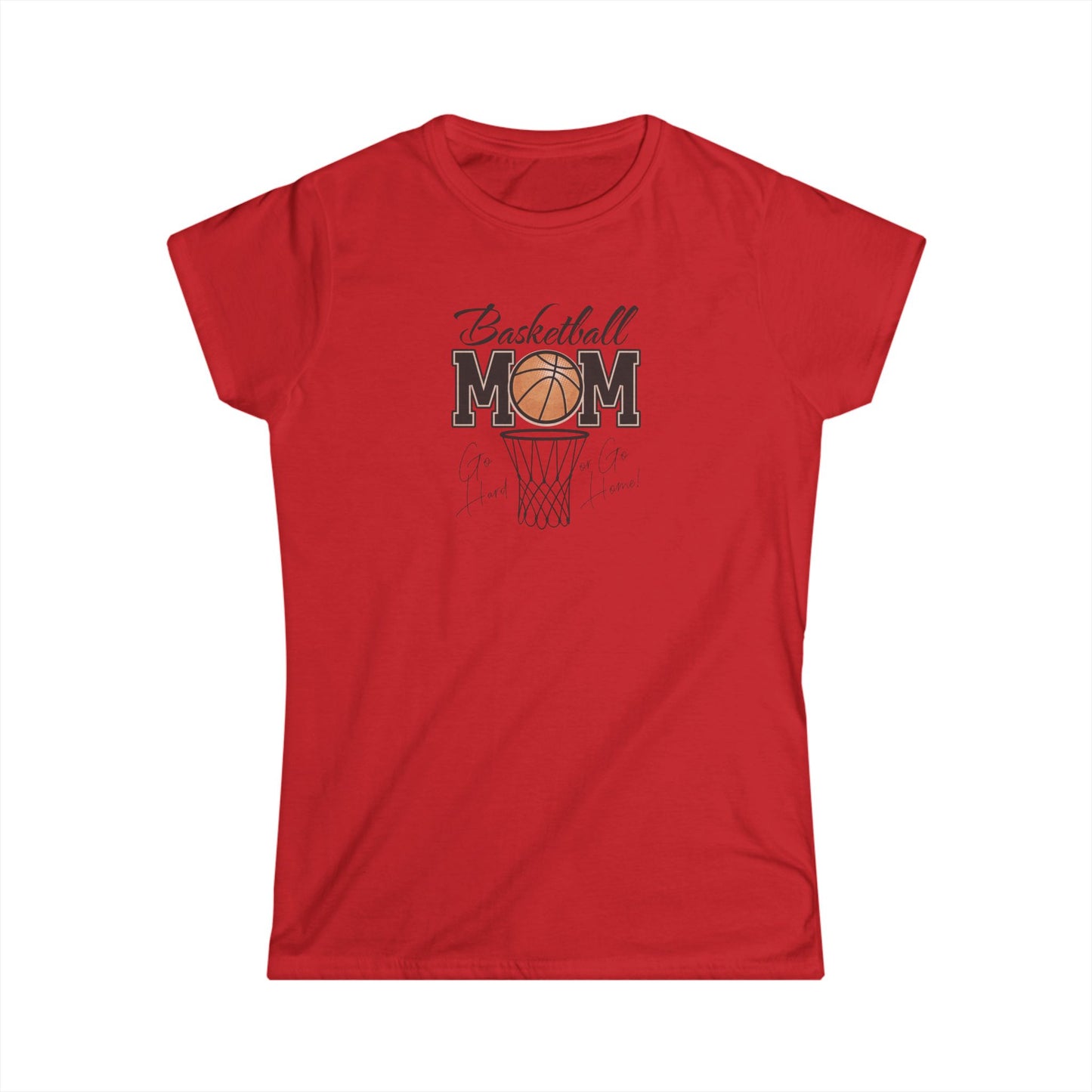 Basketball Mom Women's Softstyle Tee | Perfect Gift for Moms, Sports Lovers, Basketball Events, Mother's Day, Casual Wear