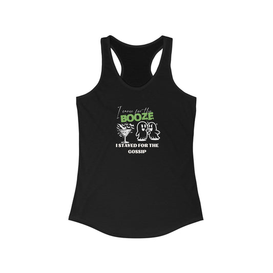 Booze Themed Women's Racerback Tank Top, Summer Essential, Party Wear, Workout Gear, Gift for Her