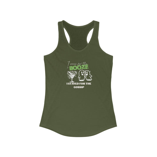 Booze Themed Women's Racerback Tank Top, Summer Essential, Party Wear, Workout Gear, Gift for Her